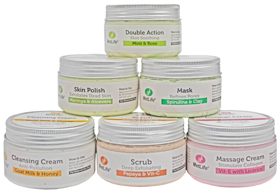 6 steps organic facial kit (40 facials in a kit)