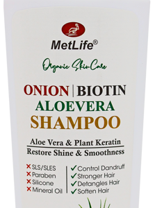 Onion Biotin Shampoo| Hair Growth & Scalp Nourishment, Hair Fall & Dandruff| Aloevera, Plant Keratin,400ml