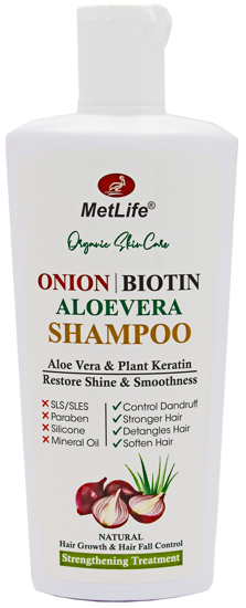 Onion Biotin Shampoo| Hair Growth & Scalp Nourishment, Hair Fall & Dandruff| Aloevera, Plant Keratin,400ml